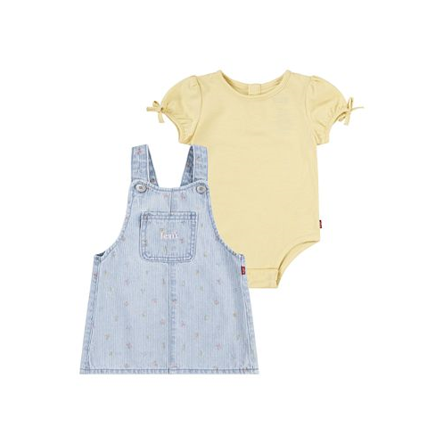 Levis Baby Girls Bodysuit Top and Skirtall Set