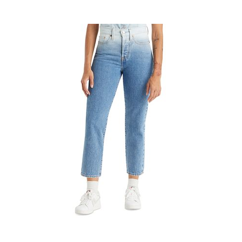 Levis Womens Wedgie Straight-Leg High Rise Cropped Jeans