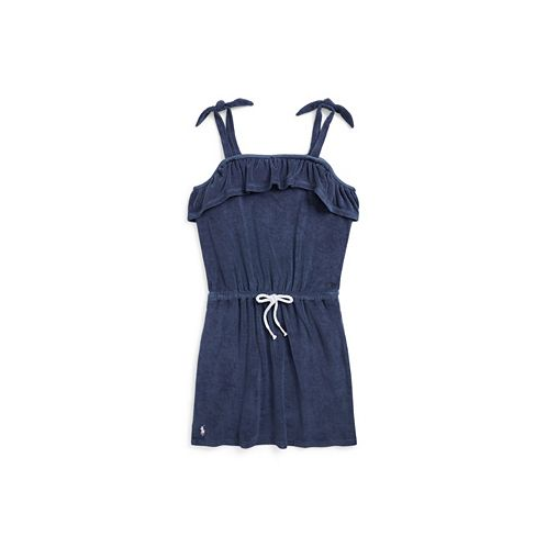 Polo Ralph Lauren Big Girls Ruffled Terry Cover-Up Swimsuit