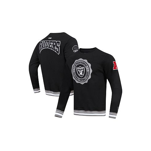 Pro Standard Mens Black Las Vegas Raiders Crest Emblem Pullover Sweatshirt