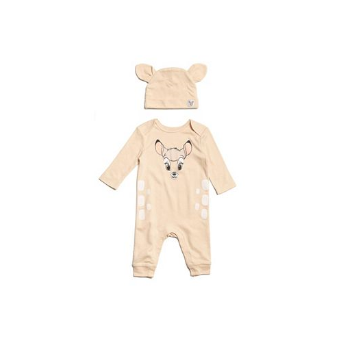Disney Classics Bambi Boys Snap Cosplay Coverall Hat Brown Infant