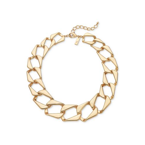 I.N.C. International Concepts Gold-Tone Large Geometric Chain All-Around Collar Necklace 18+ 3 extender