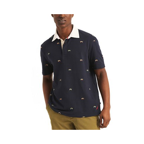 Nautica Mens Classic-Fit Paddle-Print Polo Shirt