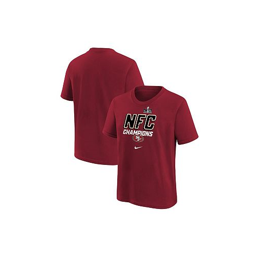 Nike Big Boys Scarlet San Francisco 49ers 2023 NFC Champions Iconic T-shirt