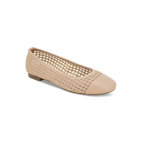 Style & Co Womens Maddiee Cap-Toe Woven Ballet Flats