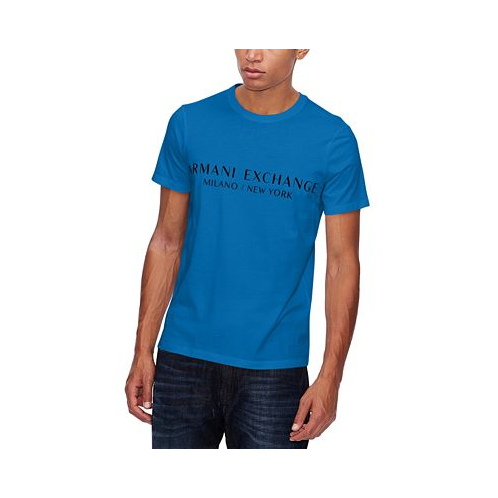 A|X Armani Exchange Mens Short-Sleeve Crewneck Milano New York Logo T-Shirt