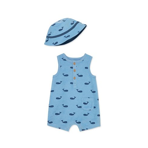 Little Me Baby Boys Romper with Hat