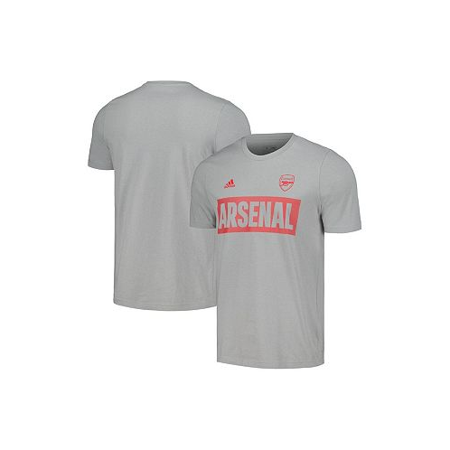 Adidas Mens Gray Arsenal Culture Bar T-shirt