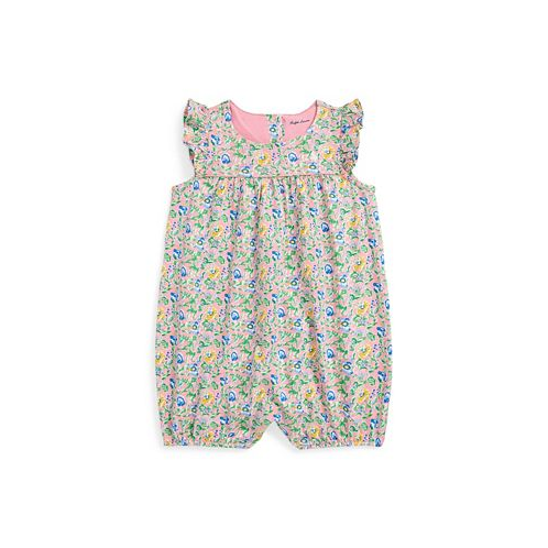 Polo Ralph Lauren Baby Girls Floral Cotton Jersey Bubble Shortall