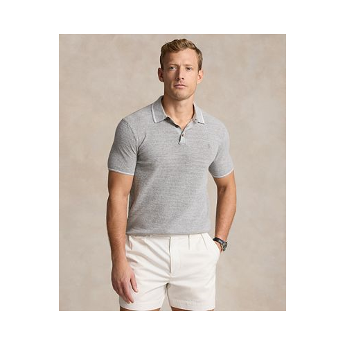 Polo Ralph Lauren Mens Cotton-Linen Polo-Collar Sweater