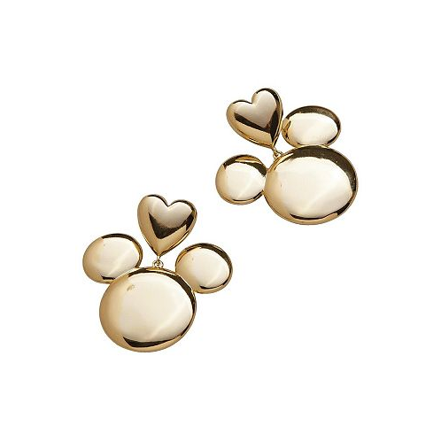 Baublebar Womens Mickey Mouse Gold Heart Earrings