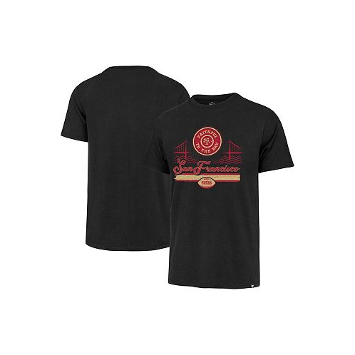 47 Brand Mens Black Distressed San Francisco 49ers Faithful to the Bay Regional Franklin T-shirt