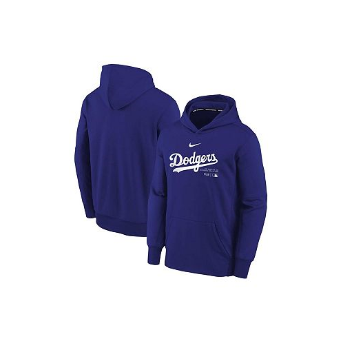 Nike Big Boys Royal Los Angeles Dodgers Authentic Collection Performance Pullover Hoodie
