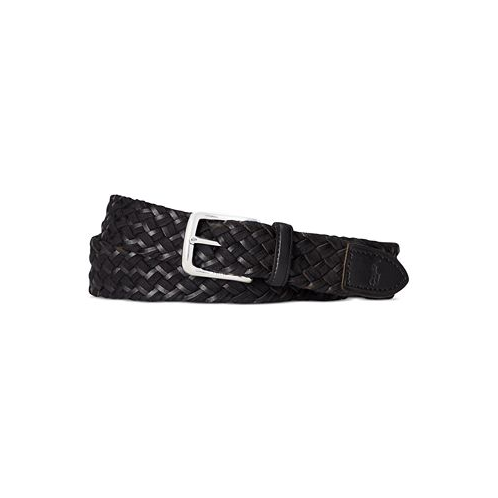Polo Ralph Lauren Mens Braided Leather & Cotton Belt