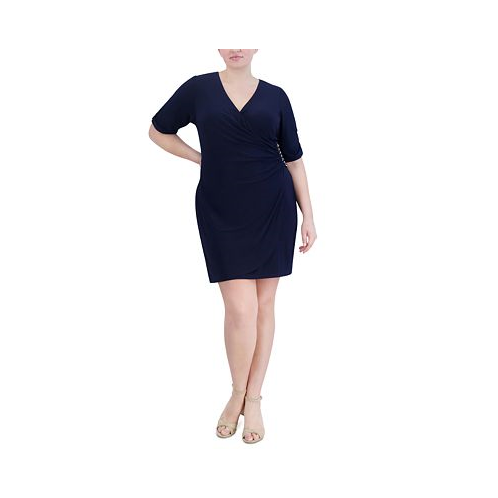Jessica Howard Plus Size Side-Ruched Sheath Dress