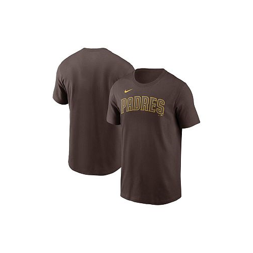 Nike Mens Brown San Diego Padres Fuse Wordmark T-shirt