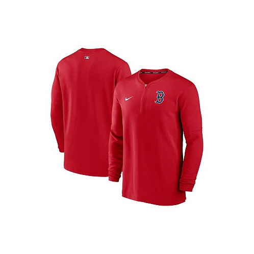 Nike Mens Red Boston Red Sox Authentic Collection Game Time Performance Quarter-Zip Top