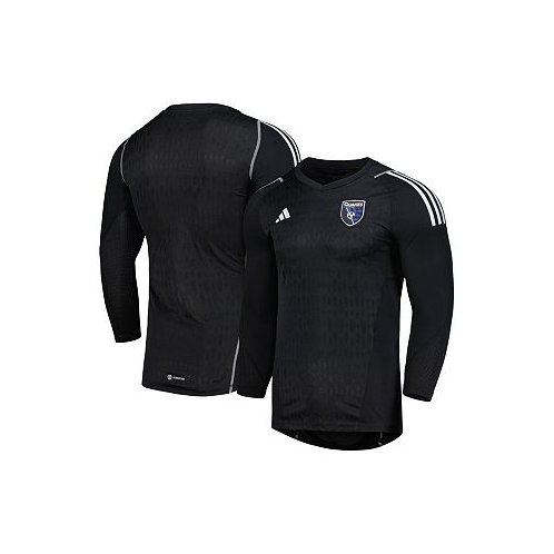 Adidas Mens Black San Jose Earthquakes 2023 Goalkeeper Long Sleeve Replica Jersey
