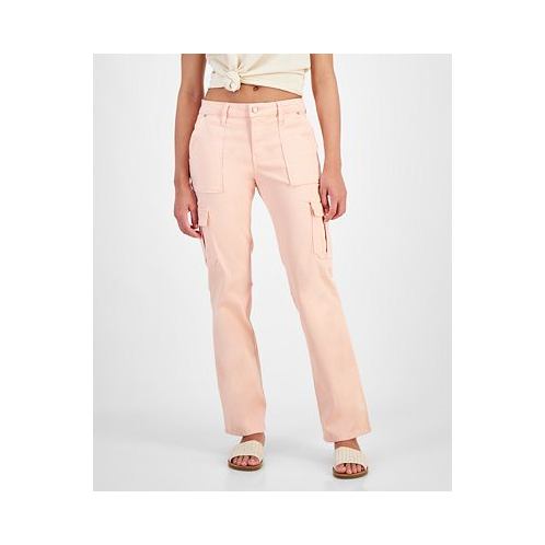 GUESS Womens Sexy Straight Mid-Rise Cargo Pants