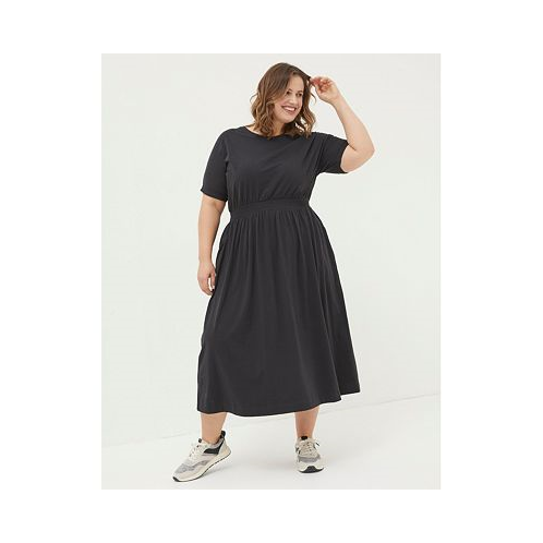 FatFace Womens Plus Size Navi Midi Jersey Dress