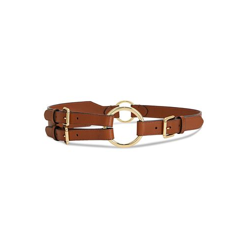 POLO Ralph Lauren Womens Tri-Strap O-Ring Leather Belt