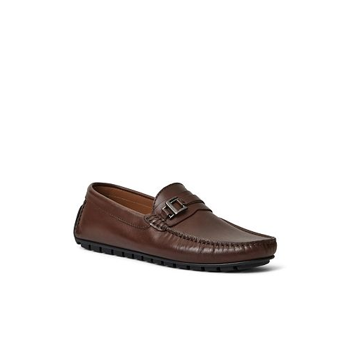 Bruno Magli Mens Xanto Leather and Suede Driving Loafers