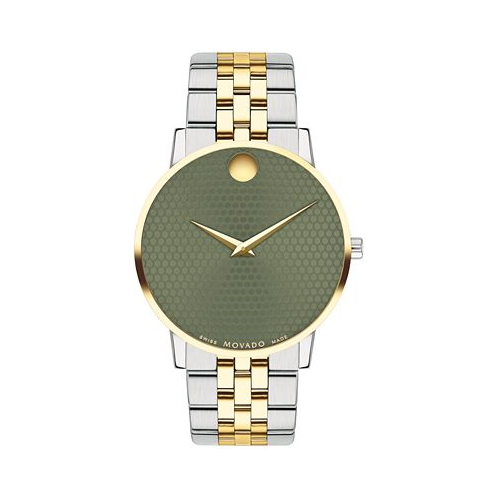 Movado Mens Swiss Museum Classic Gold PVD Stainless Steel Bracelet Watch 40mm