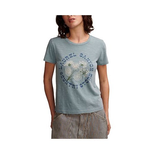 Lucky Brand Womens Cotton Laurel Canyon Country Store Classic T-Shirt