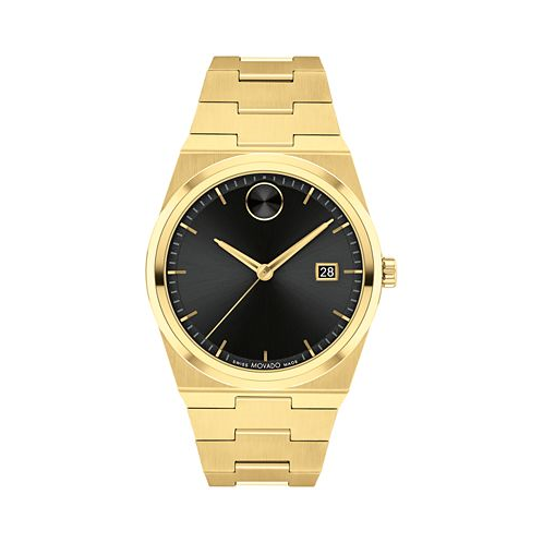 Movado Mens Quest Swiss Quartz Ionic Gold PVD Steel 40mm Watch