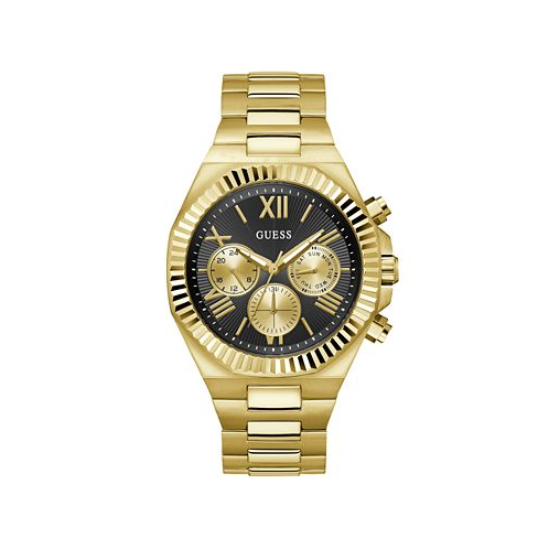 GUESS Mens Multi-Function Gold-Tone 100% Steel Watch 44mm