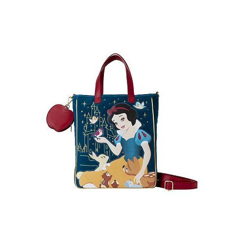 Loungefly Womens Snow White and the Seven Dwarfs Heritage Quilted Velvet Quilted Velvet?Tote Bag