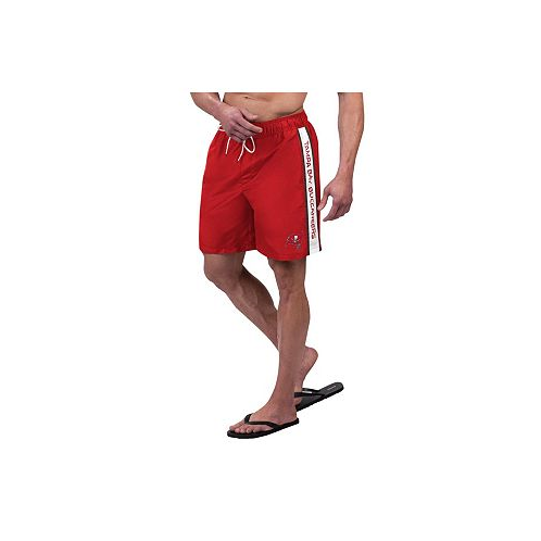G-III Sports by Carl Banks Mens Red Tampa Bay Buccaneers Streamline Volley Swim Shorts