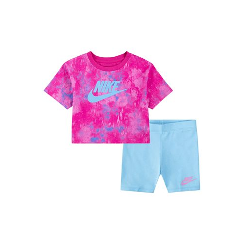Nike Toddler Girls Boxy Tee and Bike Shorts Set