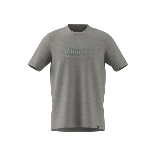 Adidas Mens Short Sleeve Crewneck Logo Graphic T-Shirt