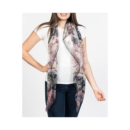 Vince Camuto Womens Paisley Floral Square Scarf