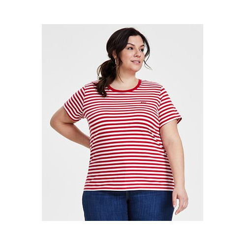 Levis Trendy Plus Size Perfect Sandy Striped T-Shirt