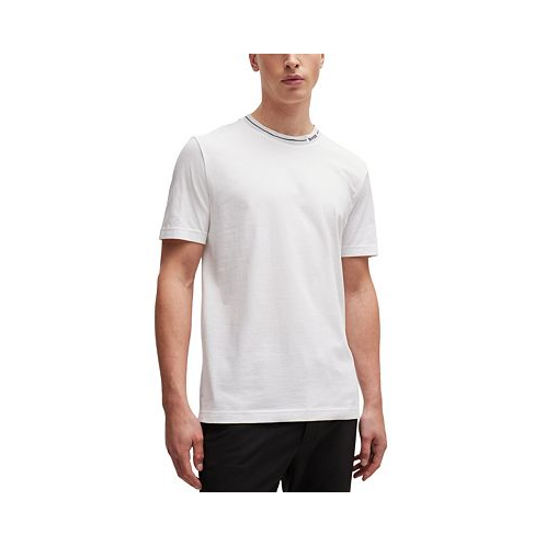 Hugo Boss Mens Branded Collar Regular-Fit T-Shirt