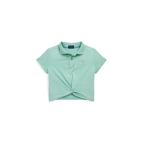 Polo Ralph Lauren Big Girls Twist-Front Stretch Mesh Polo Shirt