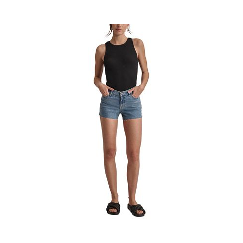 DKNY Jeans Womens Mid-Rise Split-Side Denim Shorts