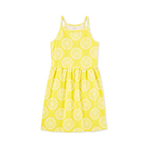 Carters Little & Big Girls Lemon-Print Cotton Tank Dress