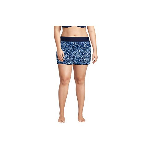 Lands End Plus Size 3 Quick Dry Swim Shorts with Panty