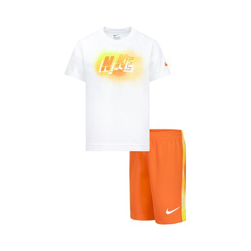 Nike Little Boys Hazy Rays Graphic T-Shirt & Mesh Shorts 2 Piece Set