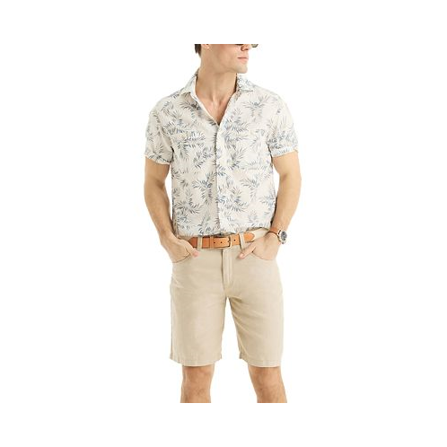Nautica Mens Classic-Fit Tropical Leaf-Print Button-Down Shirt