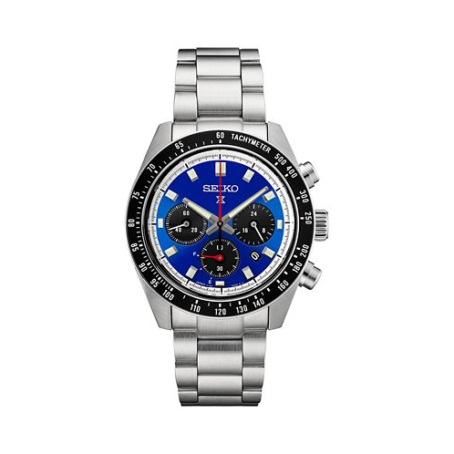 Seiko Mens Chronograph Prospex Speedtimer Solar U.S. Special Edition Stainless Steel Bracelet Watch 41mm
