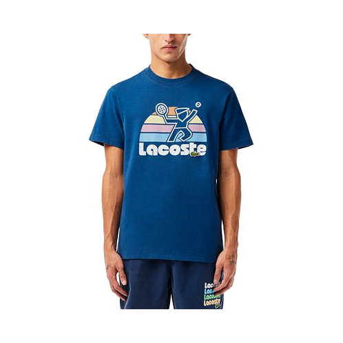 Lacoste Mens Short Sleeve Crewneck Logo Graphic T-Shirt