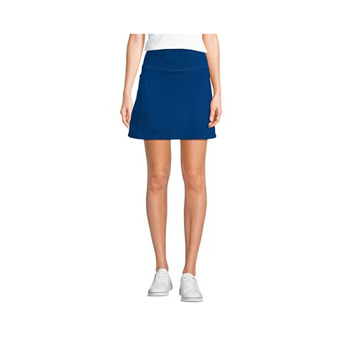 Lands End Womens Active High Impact High Rise Flat Front Skorts