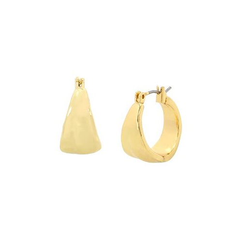Robert Lee Morris Soho Gold Textured Hoop Earrings