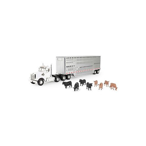 ERTL 1/32 Freightliner Semi with Livestock Trailer & Cattle by
