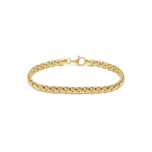 DEVATA Gold Plated Paddy Oval 5mm Chain Bracelet in Sterling Silver