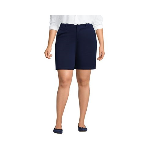 Lands End Plus Size Classic 7 Chino Shorts